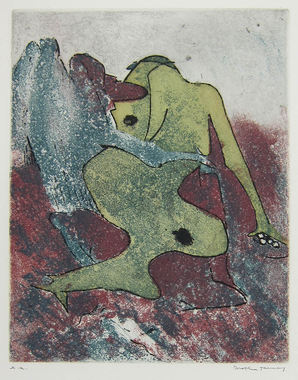 Dorothea Tanning - Petite angoisse - 1974 color etching